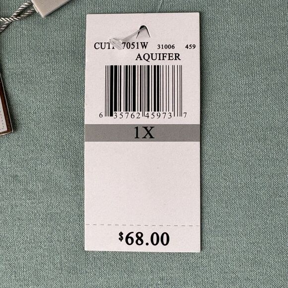 Cupio Long Sleeve Asymmetrical Hem 1X Mint Green NWT - Picture 4 of 13